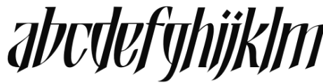 Shadowfield Narrow Italic Font LOWERCASE