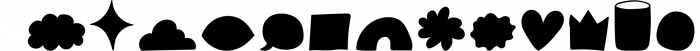 Shape Doodles - Dingbats Font Font LOWERCASE