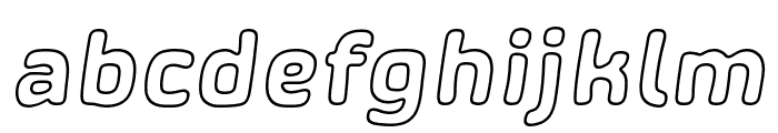 SHA Outline Italic Font LOWERCASE