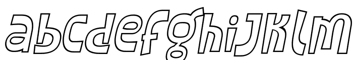 SHEROO Outline Italic Font LOWERCASE