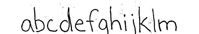 Shabby Ball Point Font LOWERCASE