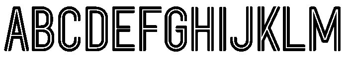 ShakeratoPERSONALInline Font UPPERCASE