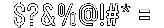 ShakeratoPERSONALOutline Font OTHER CHARS