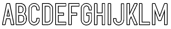 ShakeratoPERSONALOutline Font UPPERCASE