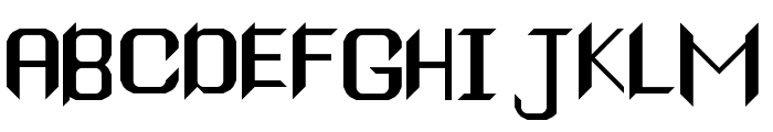 Sharp serif Regular Font UPPERCASE