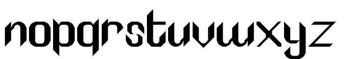 Sharp serif Regular Font LOWERCASE