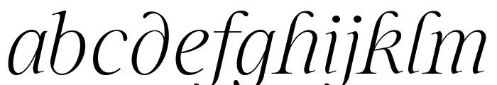 Sharpe PERSONAL Thin Italic Font LOWERCASE