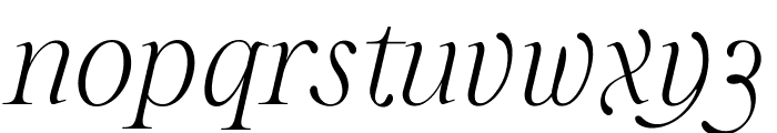 Sharpe PERSONAL Thin Italic Font LOWERCASE