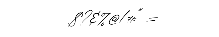 Shatoshi Signature Italic Font OTHER CHARS
