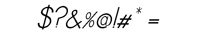 Shauna Italic Font OTHER CHARS