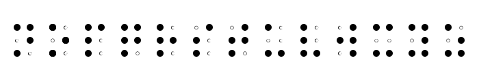 Sheets Braille Light Font UPPERCASE