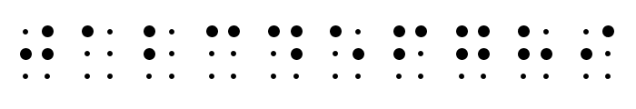 Sheets Braille Font OTHER CHARS