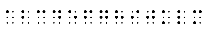 Sheets Braille Font UPPERCASE
