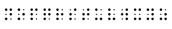 Sheets Braille Font LOWERCASE