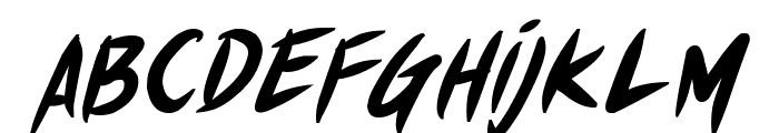 Shin Akiba Punx Bold Italic Font LOWERCASE
