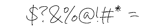 Shining Letter Font OTHER CHARS