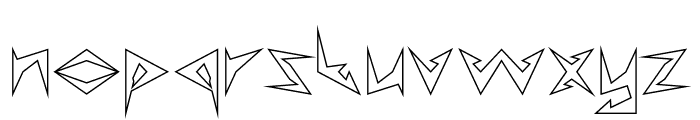 Shinobi Ninja-Hollow Font LOWERCASE