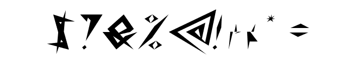 Shinobi Ninja Italic Font OTHER CHARS