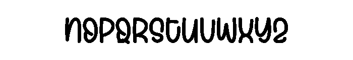 Shiny Saturday Font LOWERCASE