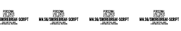 Shorebreak Script PERSONAL USE Regular Font OTHER CHARS