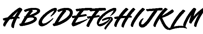 Shorebreak Script PERSONAL USE Regular Font UPPERCASE