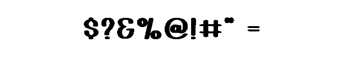 Shortage Font OTHER CHARS