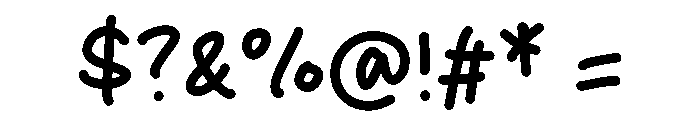 Shout Out Font OTHER CHARS