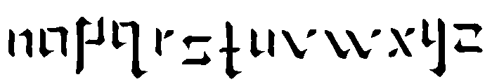 Shu Fa Regular Font LOWERCASE