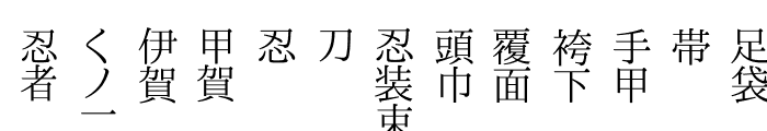 shinobi Font LOWERCASE
