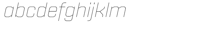 Shentox Thin Italic Font LOWERCASE