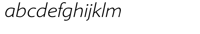 Shinn Light Italic Font LOWERCASE