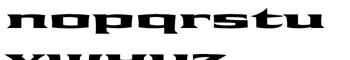 Shogun Black Extended Font LOWERCASE