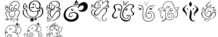 Shree Symbol 2193 Regular Font UPPERCASE