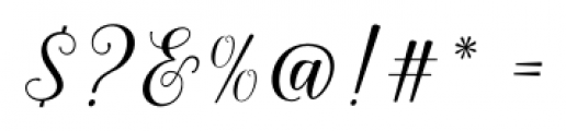 Shania Script Regular Font OTHER CHARS