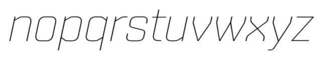 Shentox Thin Italic Font LOWERCASE