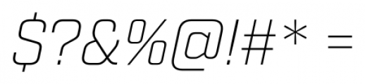 Shentox Ultra Light Italic Font OTHER CHARS
