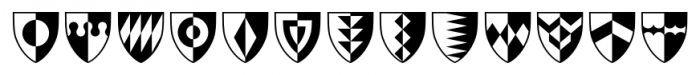 Shield Ornaments Regular Font LOWERCASE