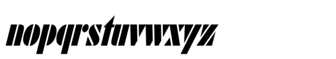 Shablon Condensed Italic Font LOWERCASE