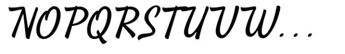 Shackie Handpainted Thin Italic Font UPPERCASE