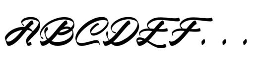 Shading Flash Italic Font UPPERCASE