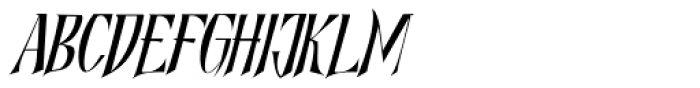 Shadowfield Narrow Italic Font UPPERCASE