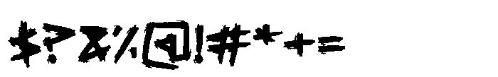 Shaken Ink Font OTHER CHARS