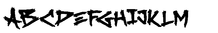 Shaken Ink Font UPPERCASE