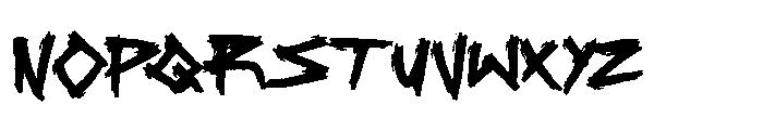 Shaken Ink Font UPPERCASE