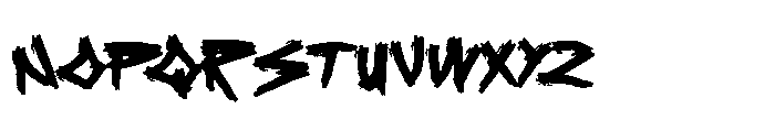 Shaken Ink Font LOWERCASE