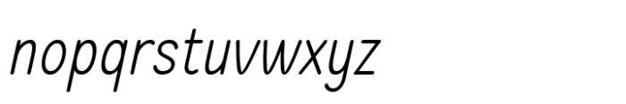 Shakila Sans Italic Font LOWERCASE