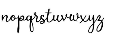 Shakila Script Brush Font LOWERCASE