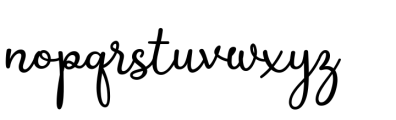 Shakila Script Font LOWERCASE