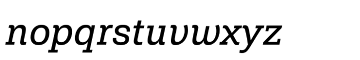 Shandon Slab Italic Font LOWERCASE