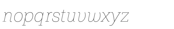 Shandon Slab Thin It Font LOWERCASE